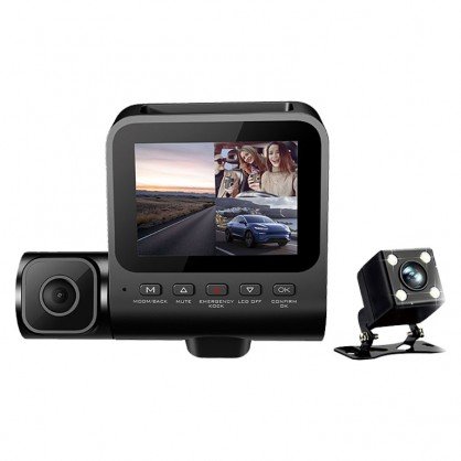 Azdome V600 3CH Çift Kameralı Araç Kamerası 1080P Full HD Gece Görüşü